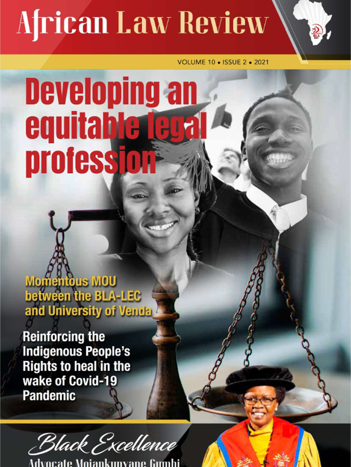 Volume 10, Issue 2 of 2021 of the African Law Review Publication